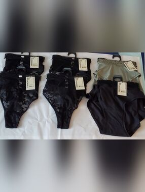 Set Of 6 Panties XXXL/22....4 Lace Thongs And 2 Lace Hipsters New